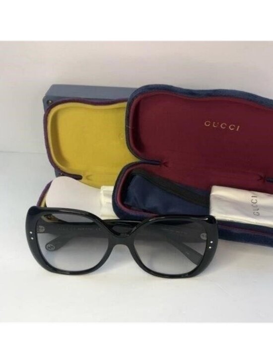 ? - New Authentic Gucci Sunglasses GG0472S 001 Black Light Grey Gradient main image 6